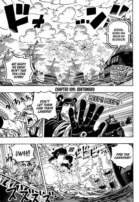 One Piece Chapter 1092. Tyrant Kuma’s Rampage through the Holy Land. One Piece Chapter 1091. Sentomaru. One Piece Chapter 1090. Kizaru. One Piece Chapter 1089.
